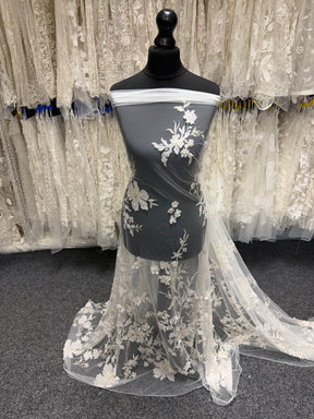 Ivory Embroidered Lace - EB1015