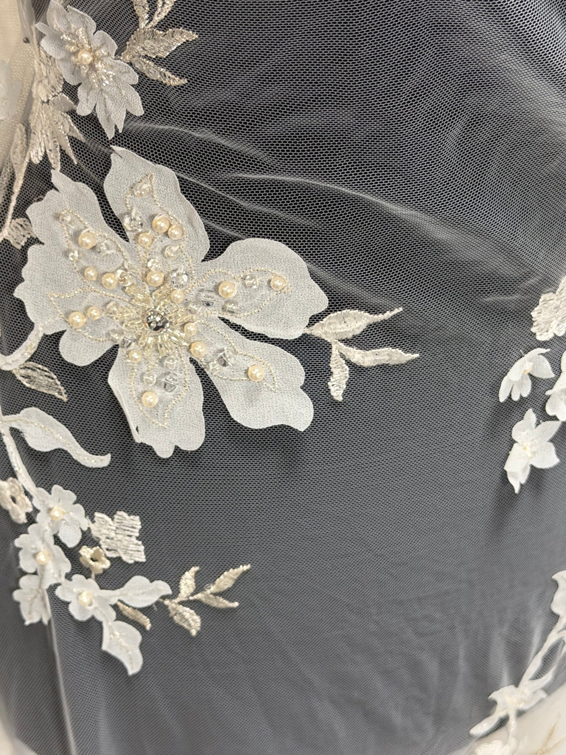 Ivory Embroidered Lace - EB1015