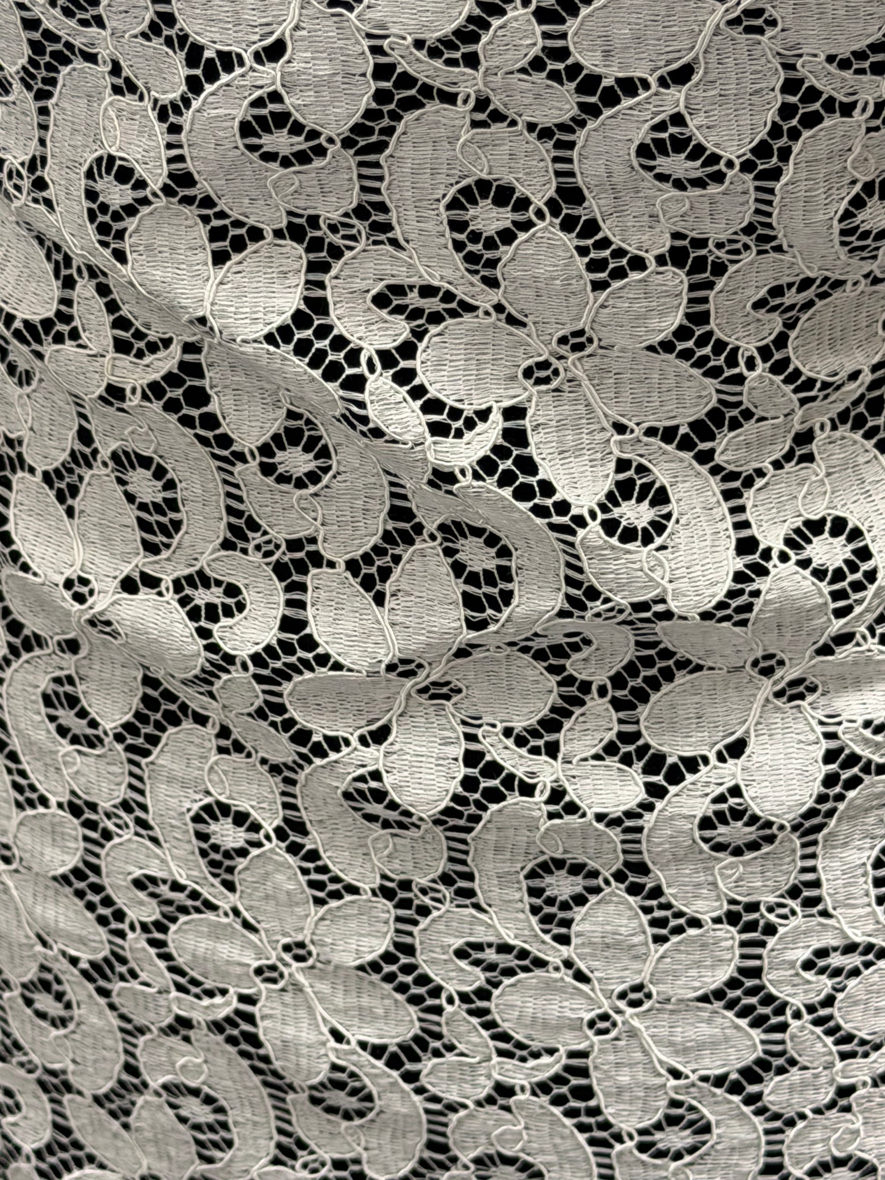 Ivory Corded French Lace - LA4008