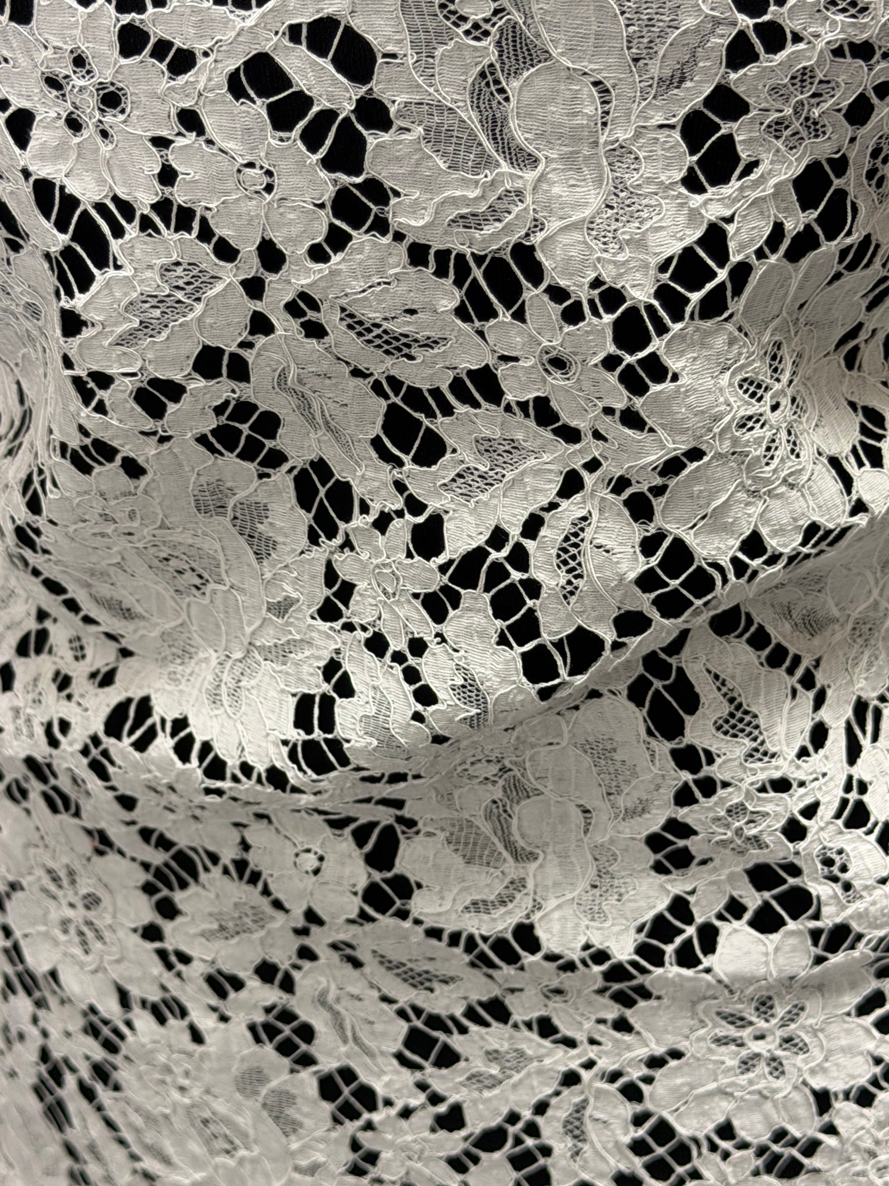 Ivory Eco Corded French Lace - LA4003