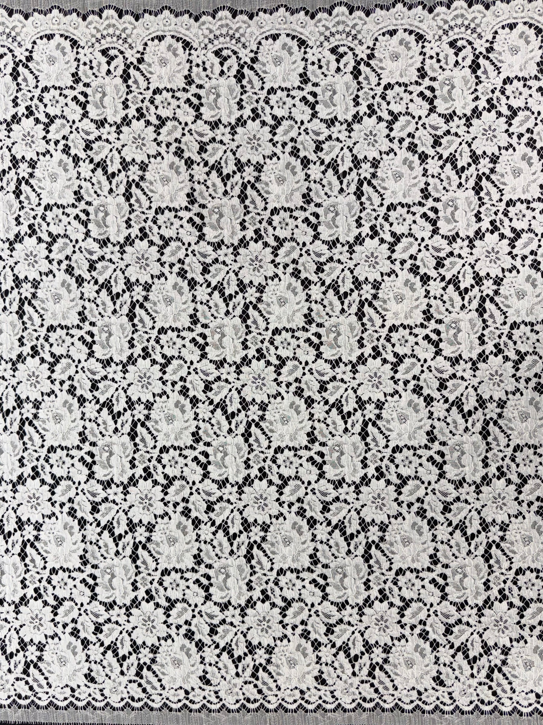 Ivory Eco Corded French Lace - LA4003