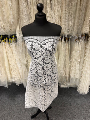 White Eco French Corded Lace - LA4007