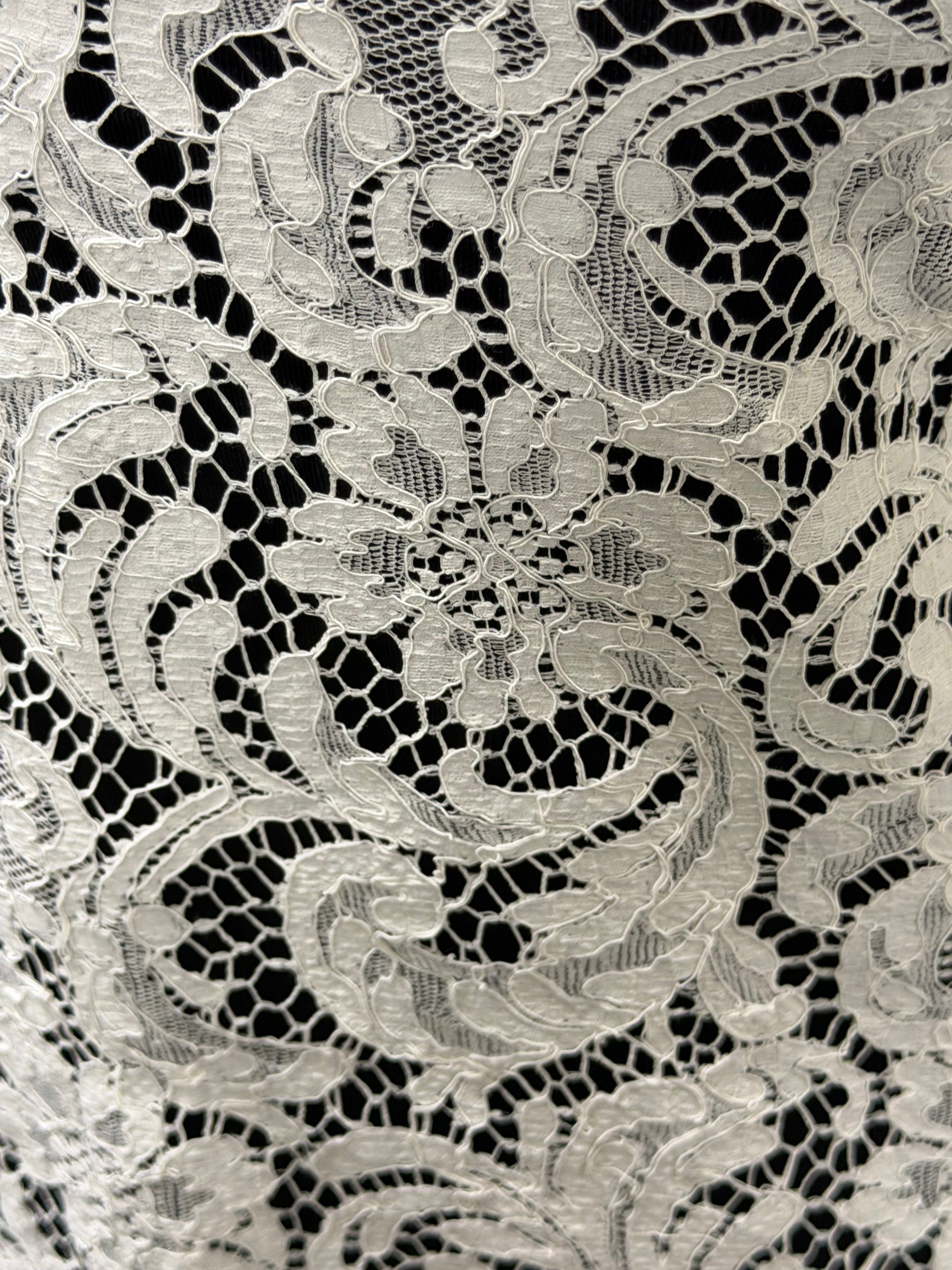 White Eco French Corded Lace - LA4007