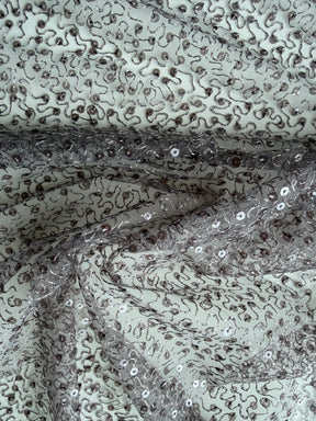 Taupe Embroidered Sequin Tulle – EB3001