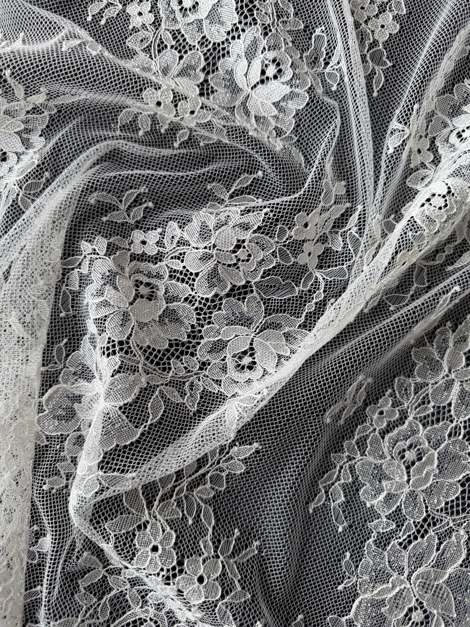Ivory Raschel Lace - P393