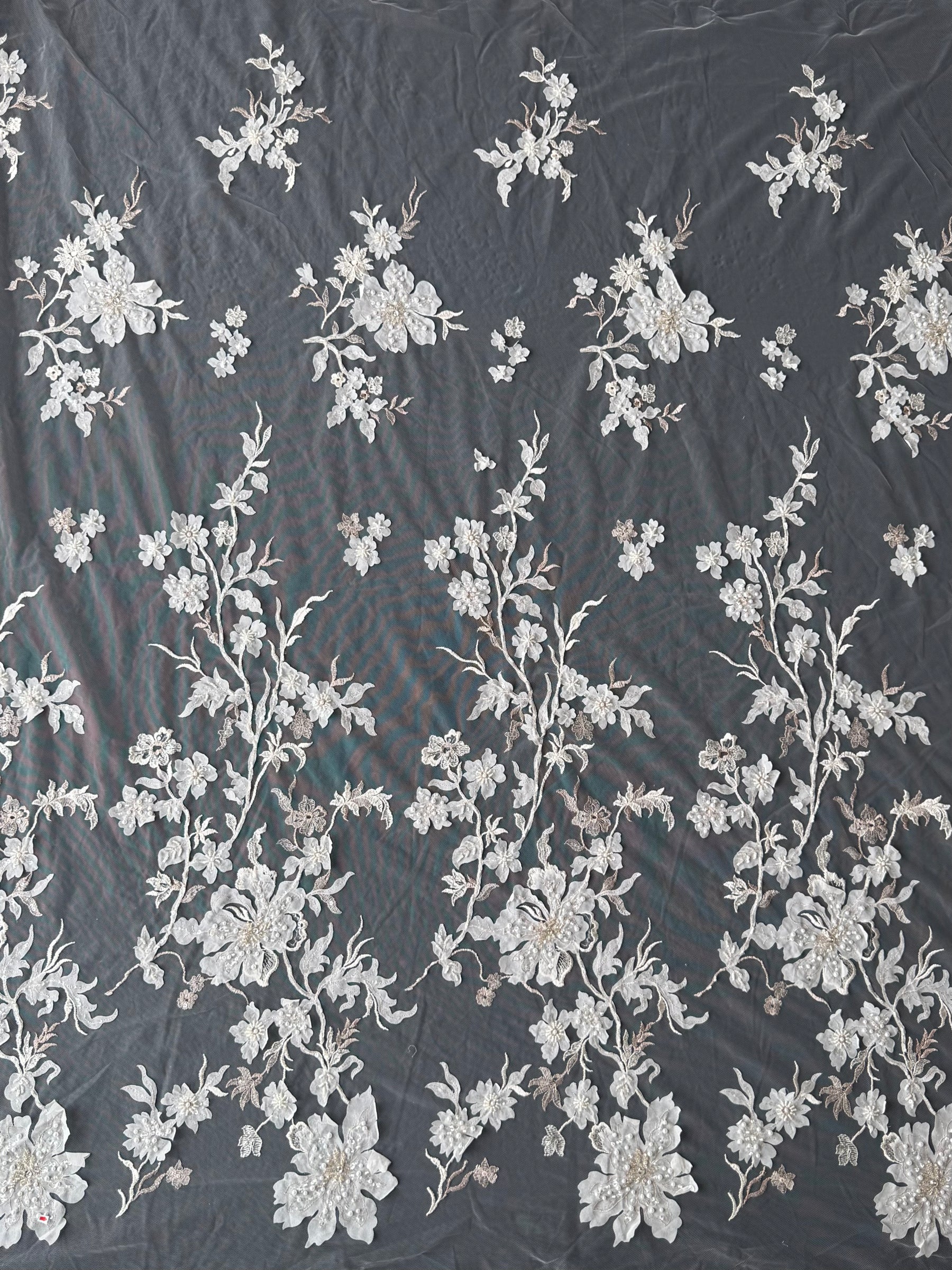 Rose Gold Embroidered Lace - EB1015