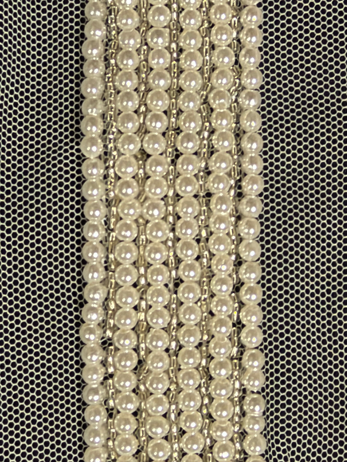 Ivory Pearl Beaded Edging - T357