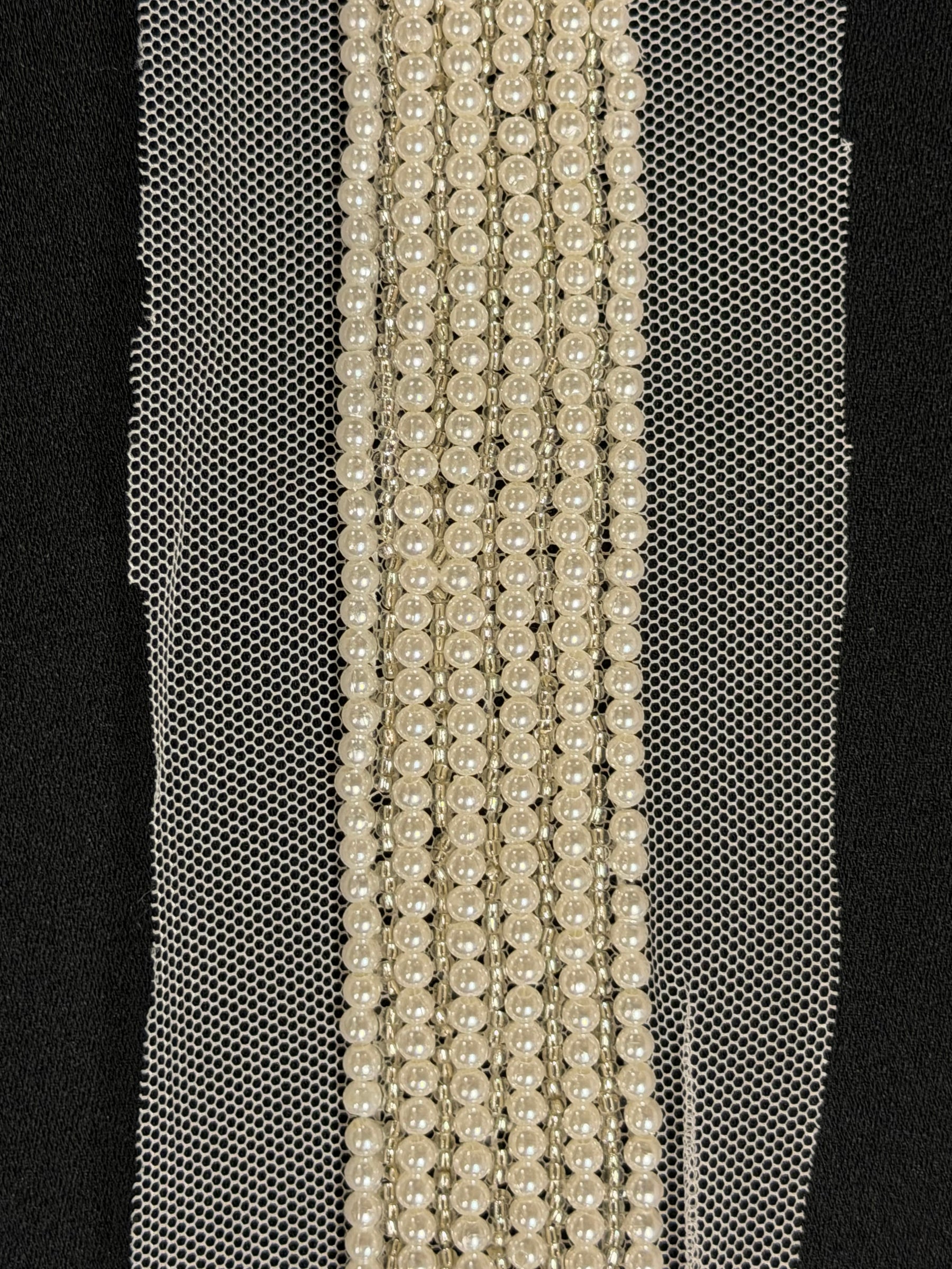 Ivory Pearl Beaded Edging - T357