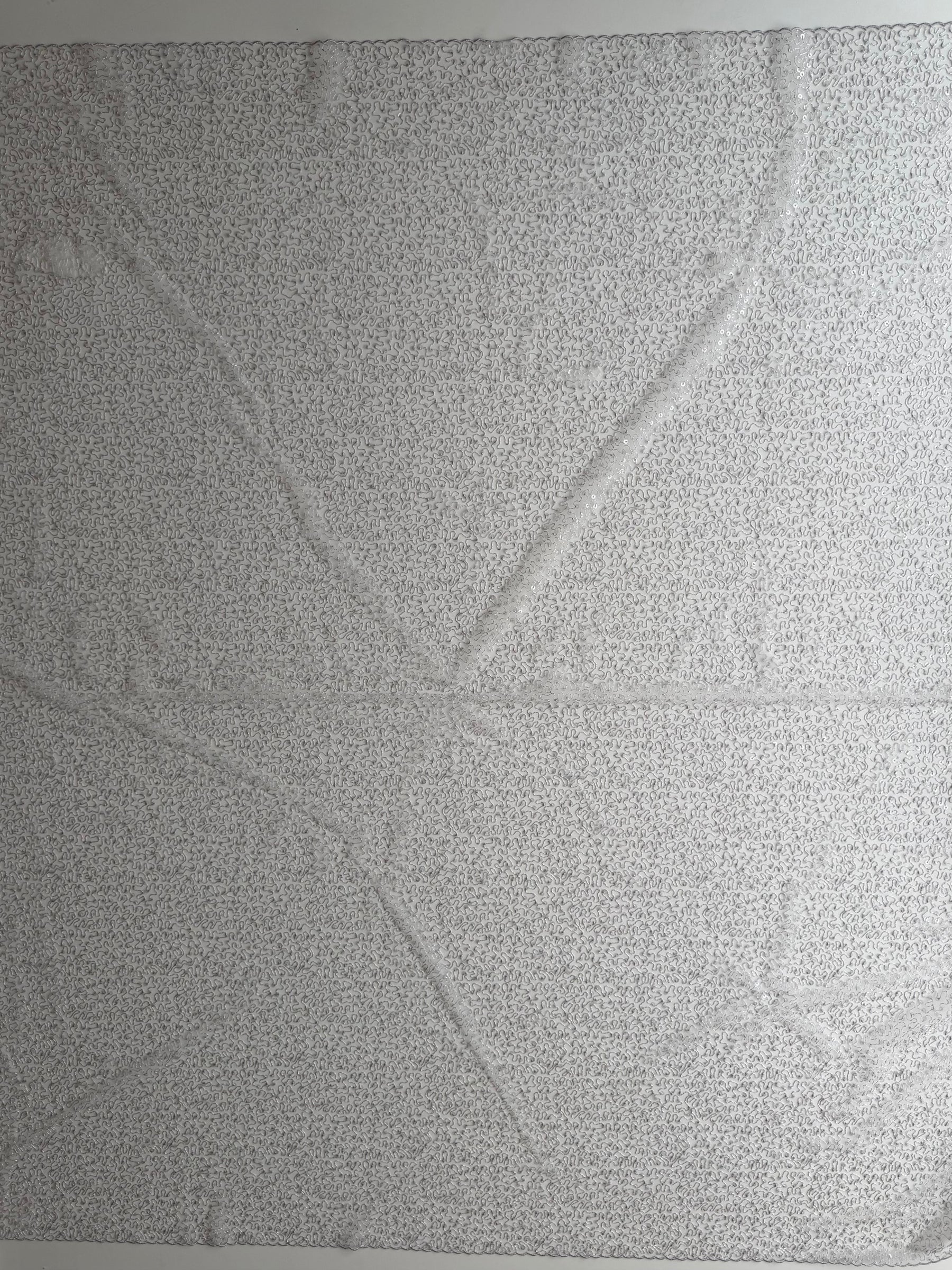 Silver Embroidered Sequin Tulle – EB3001