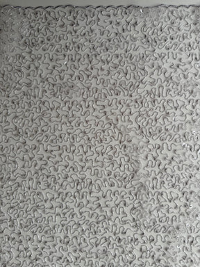 Silver Embroidered Sequin Tulle – EB3001