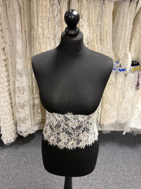 Ivory Beaded Chantilly Edging - T453