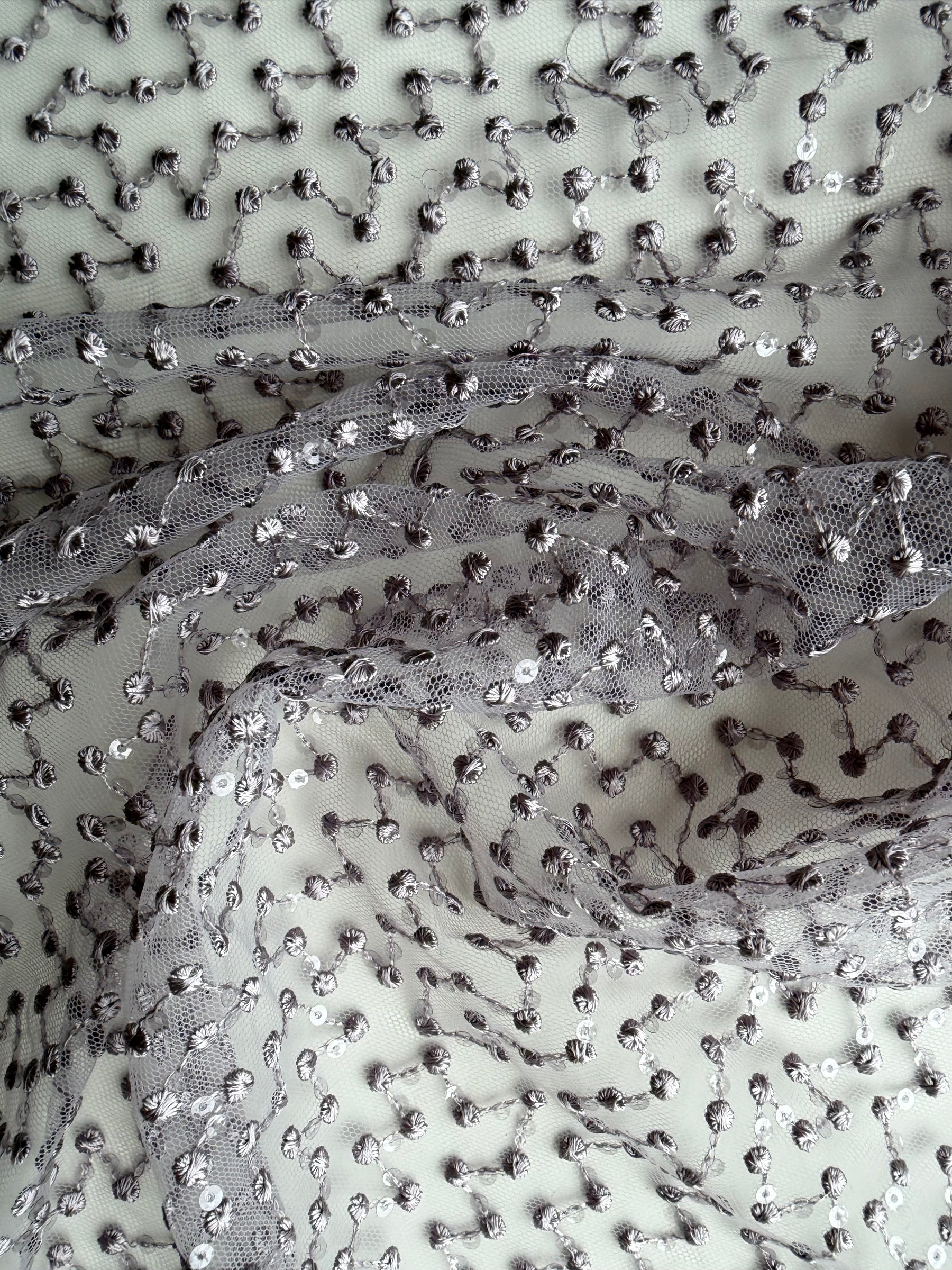 Mulberry Sequin Embroidery Lace - EB3029