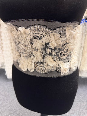 Ivory French 3D Beaded Edging - T344