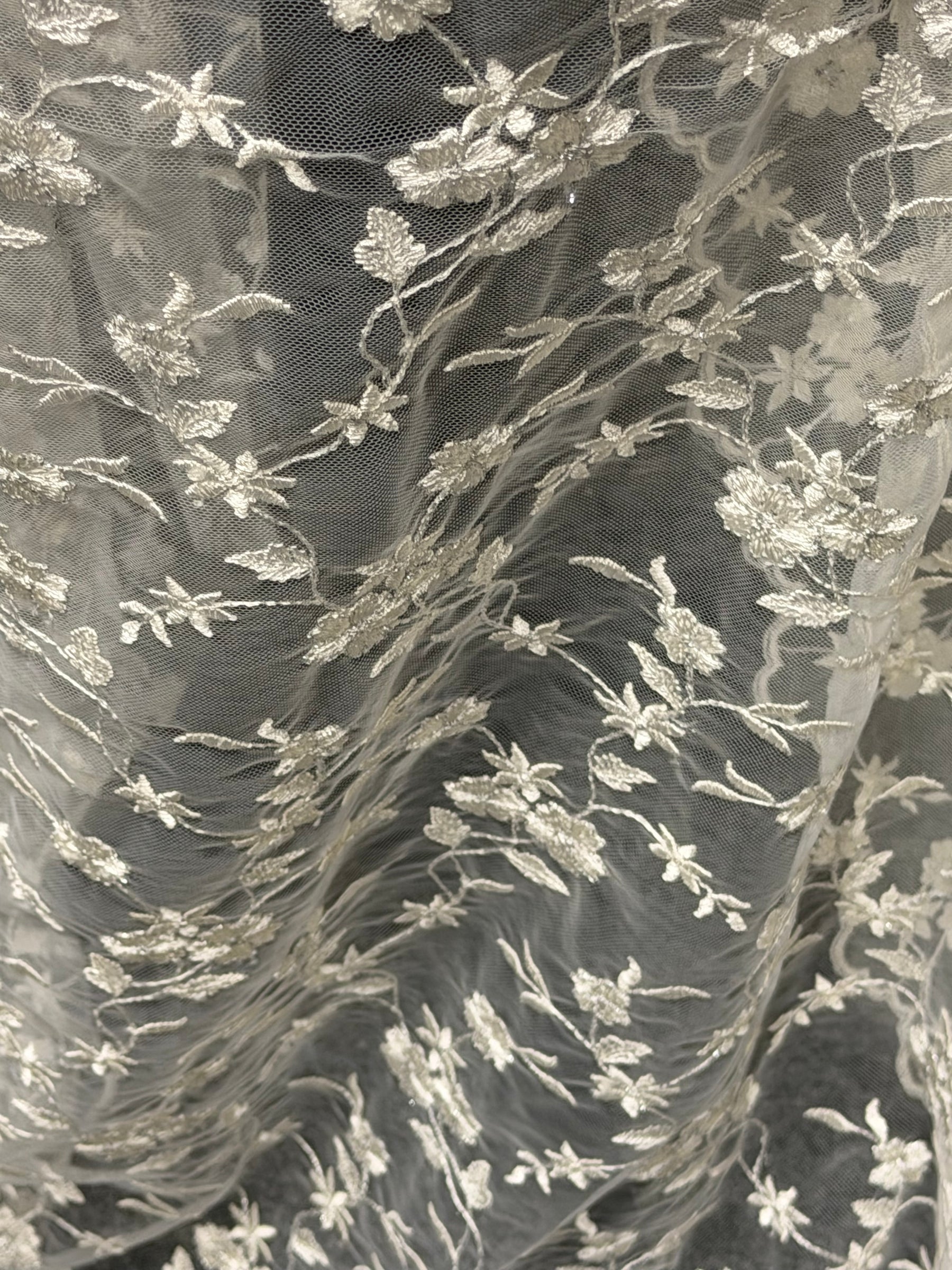 Ivory Embroidered Lace - P468