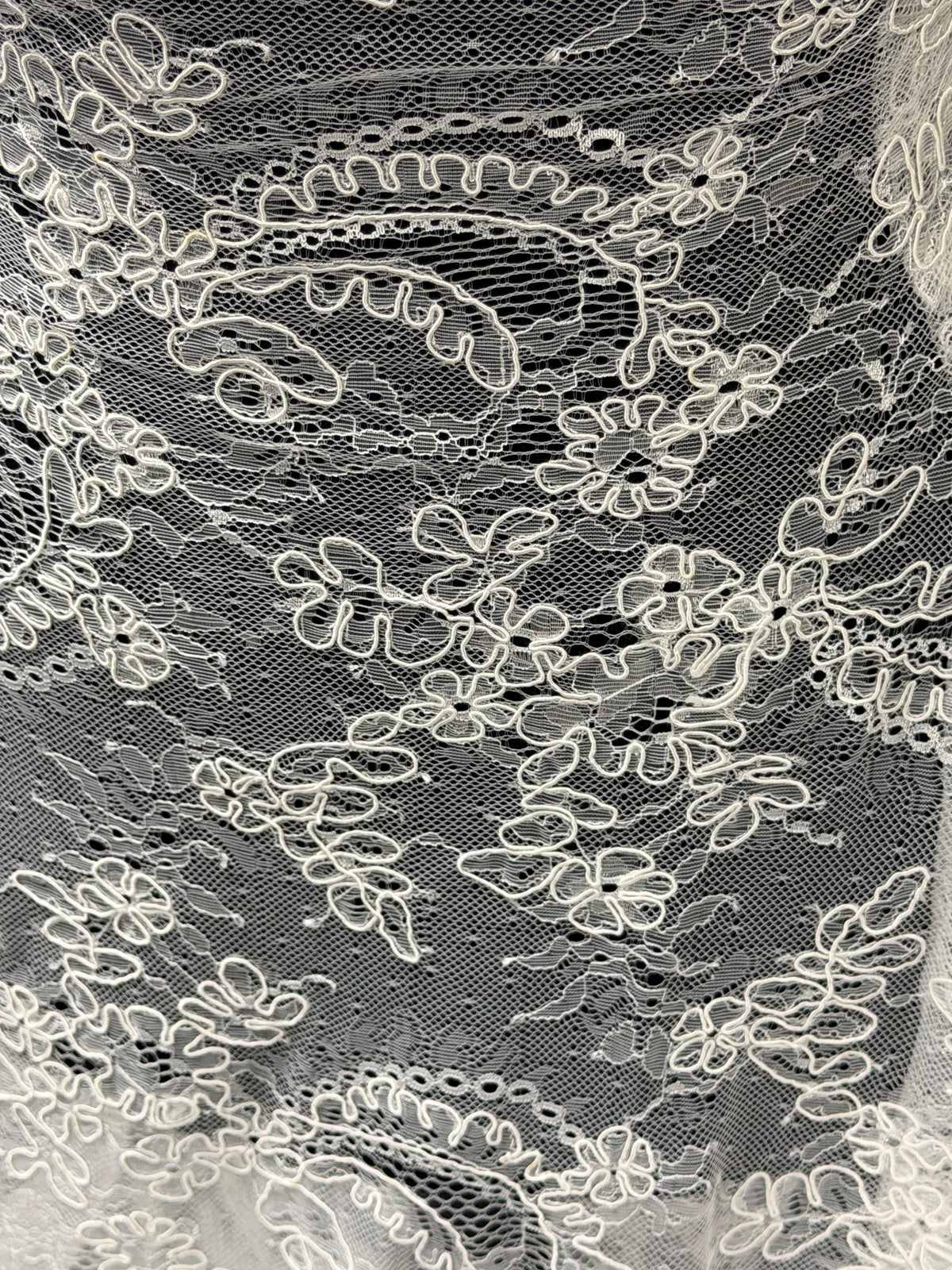 Pale Ivory Corded Lace - P902