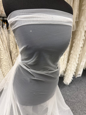 Ivory Diamanté Embellished Tulle - Beacon