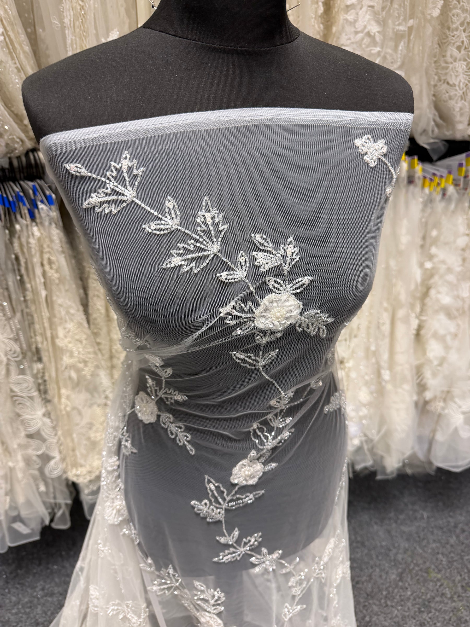 Ivory Beaded Lace - Brecken