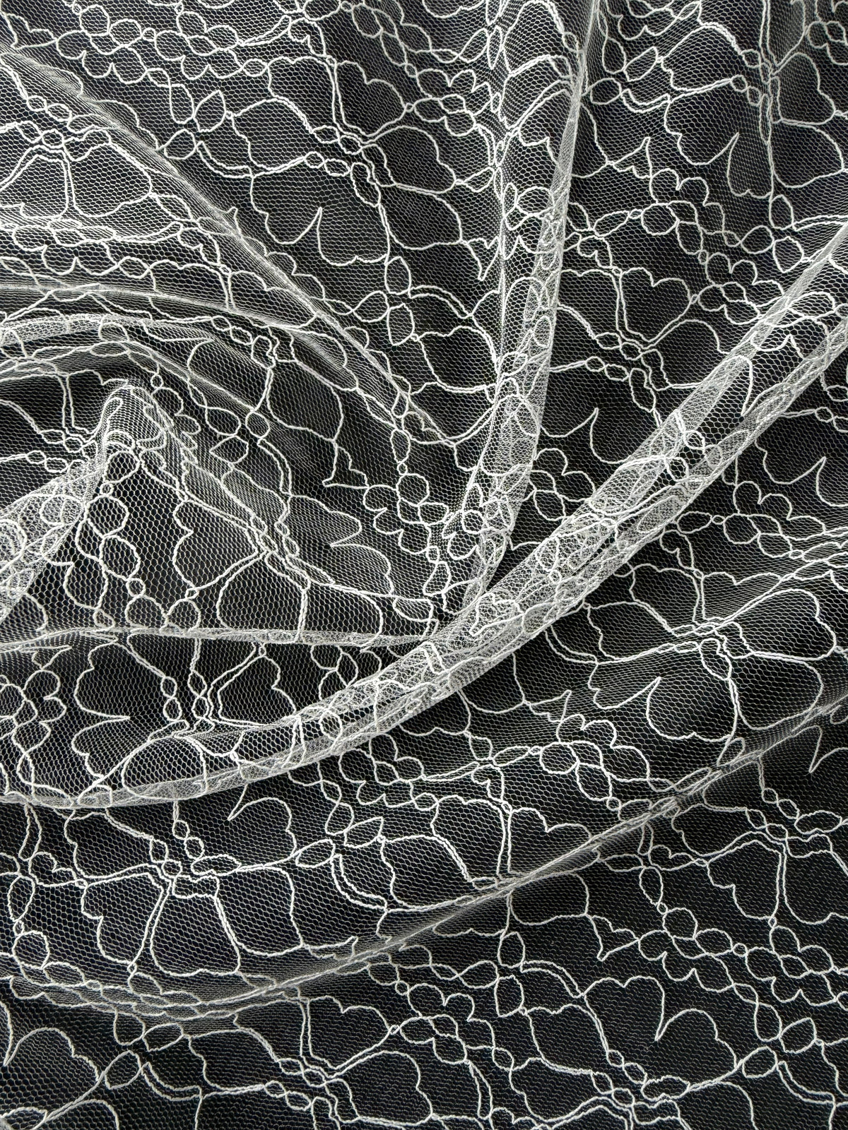 Light Ivory Emb Tulle - EB5030