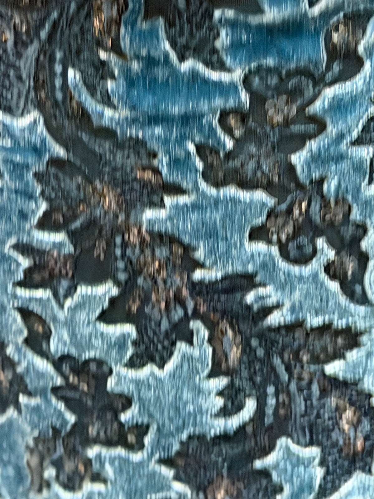 Teal 3D Velvet Lace - EB3023