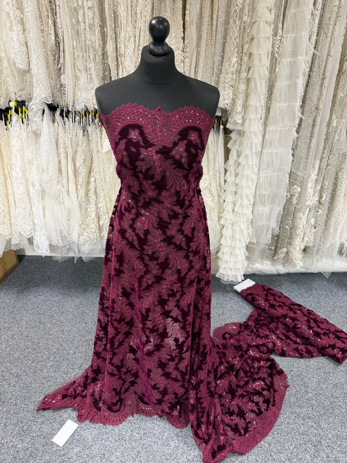 Wine 3D Velvet Lace - EB3023