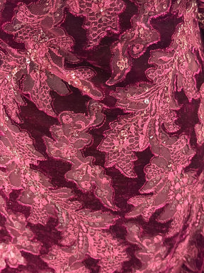 Wine 3D Velvet Lace - EB3023