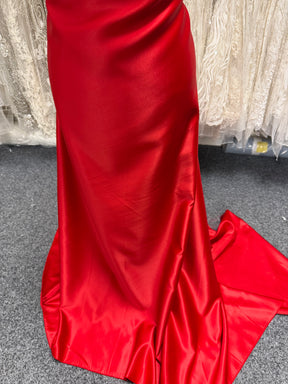 Red Polyester Lightweight Duchess Satin - P44