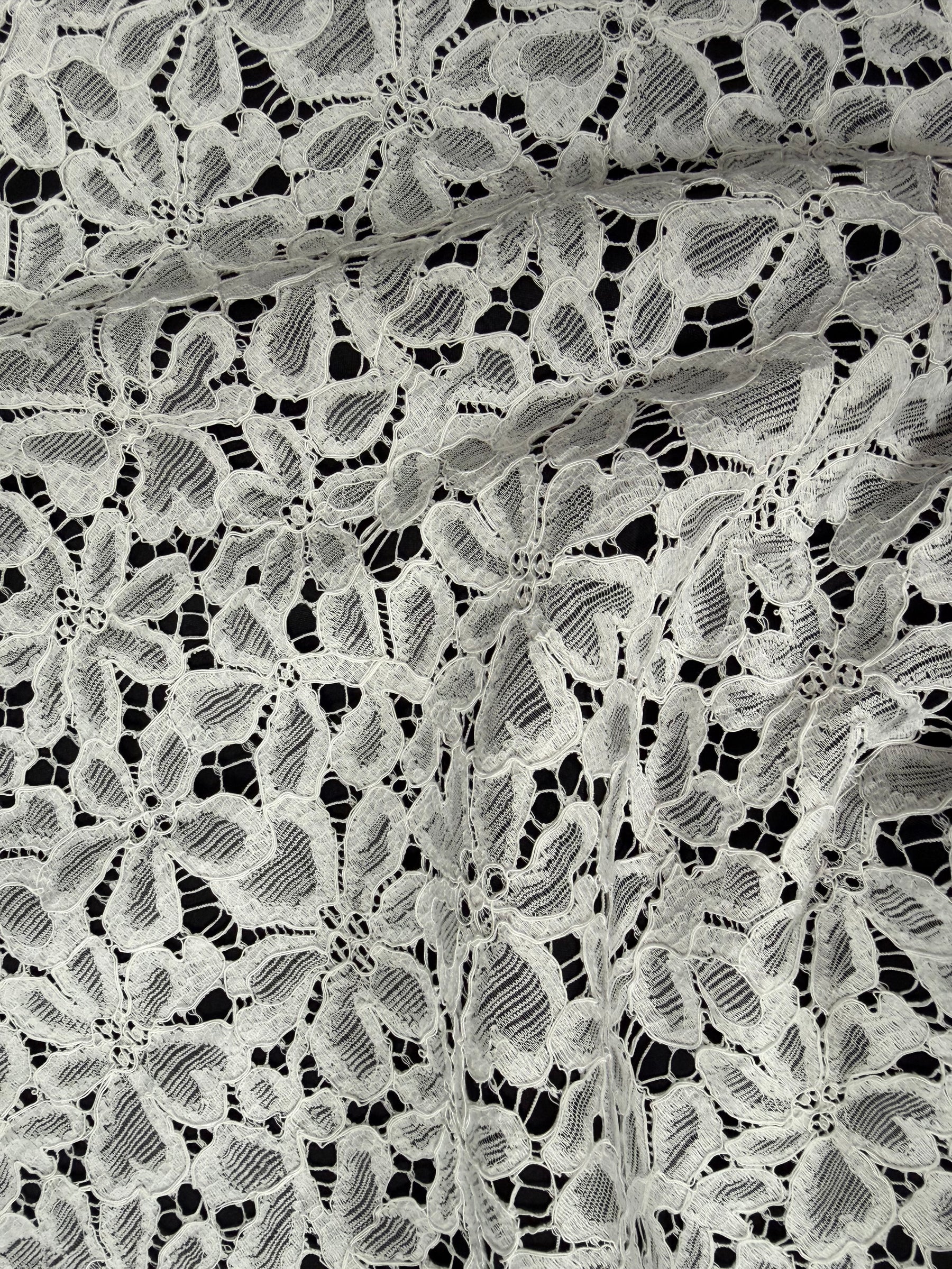 Ivory Corded French Lace - LA4006