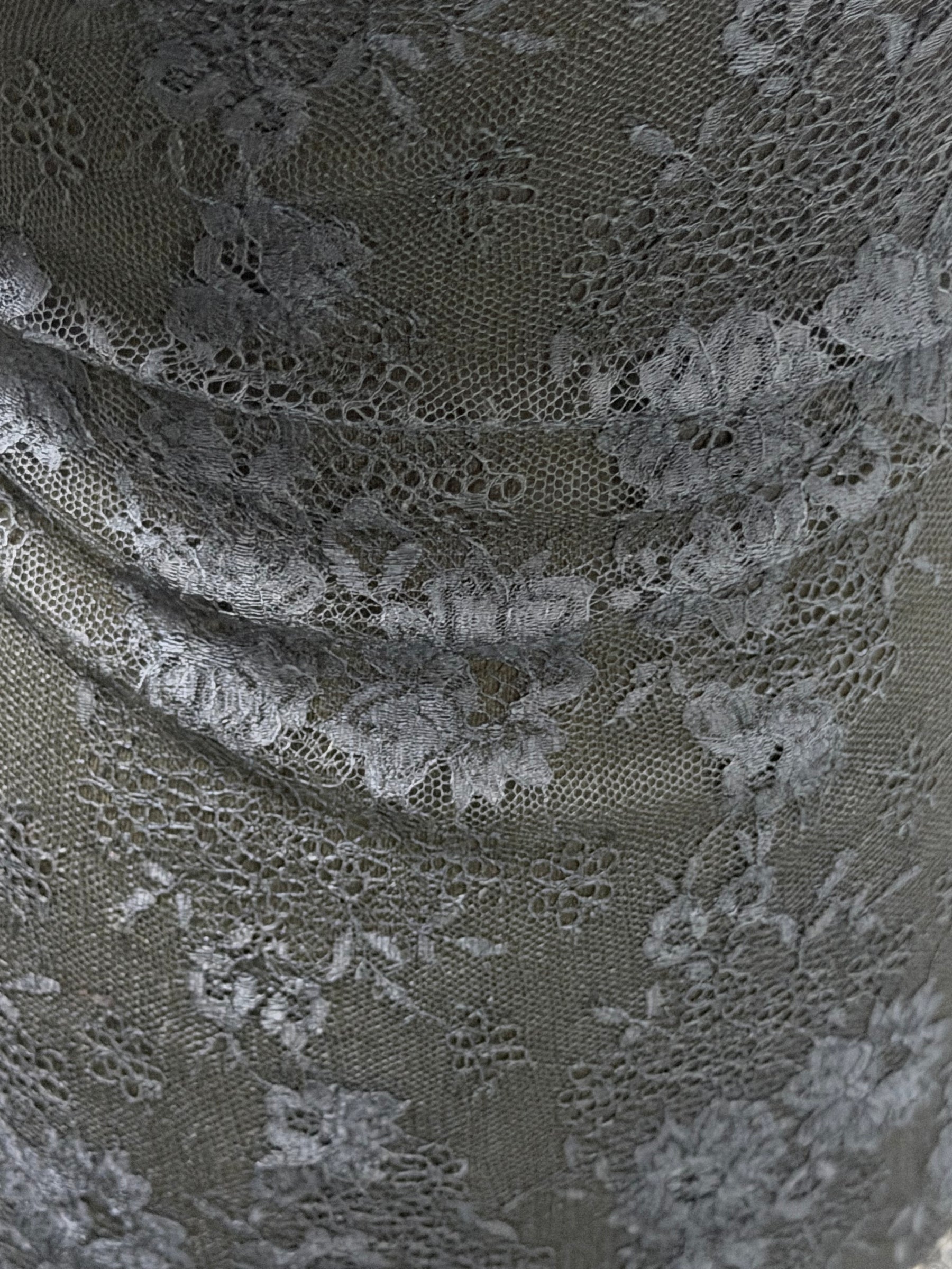 Navy Silk Italian Lace - P282