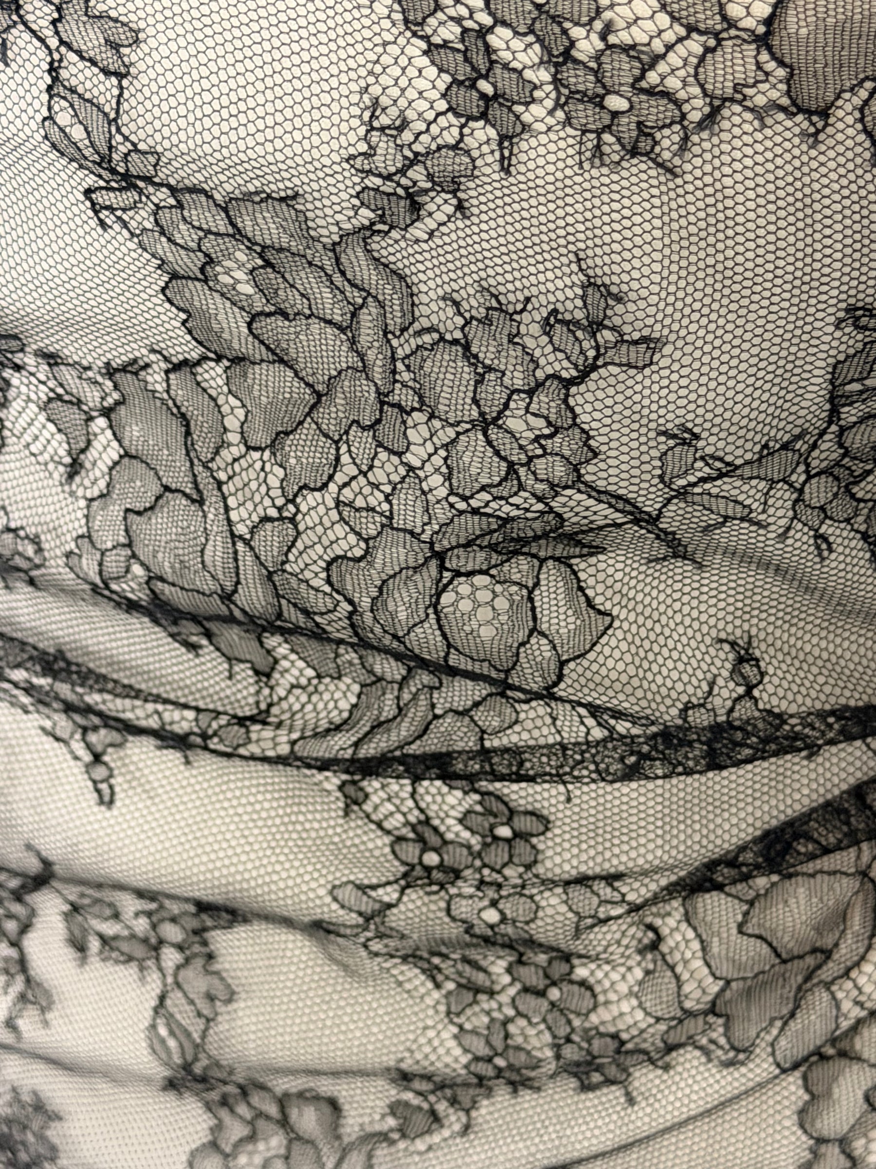 Black Chantilly Lace - P725
