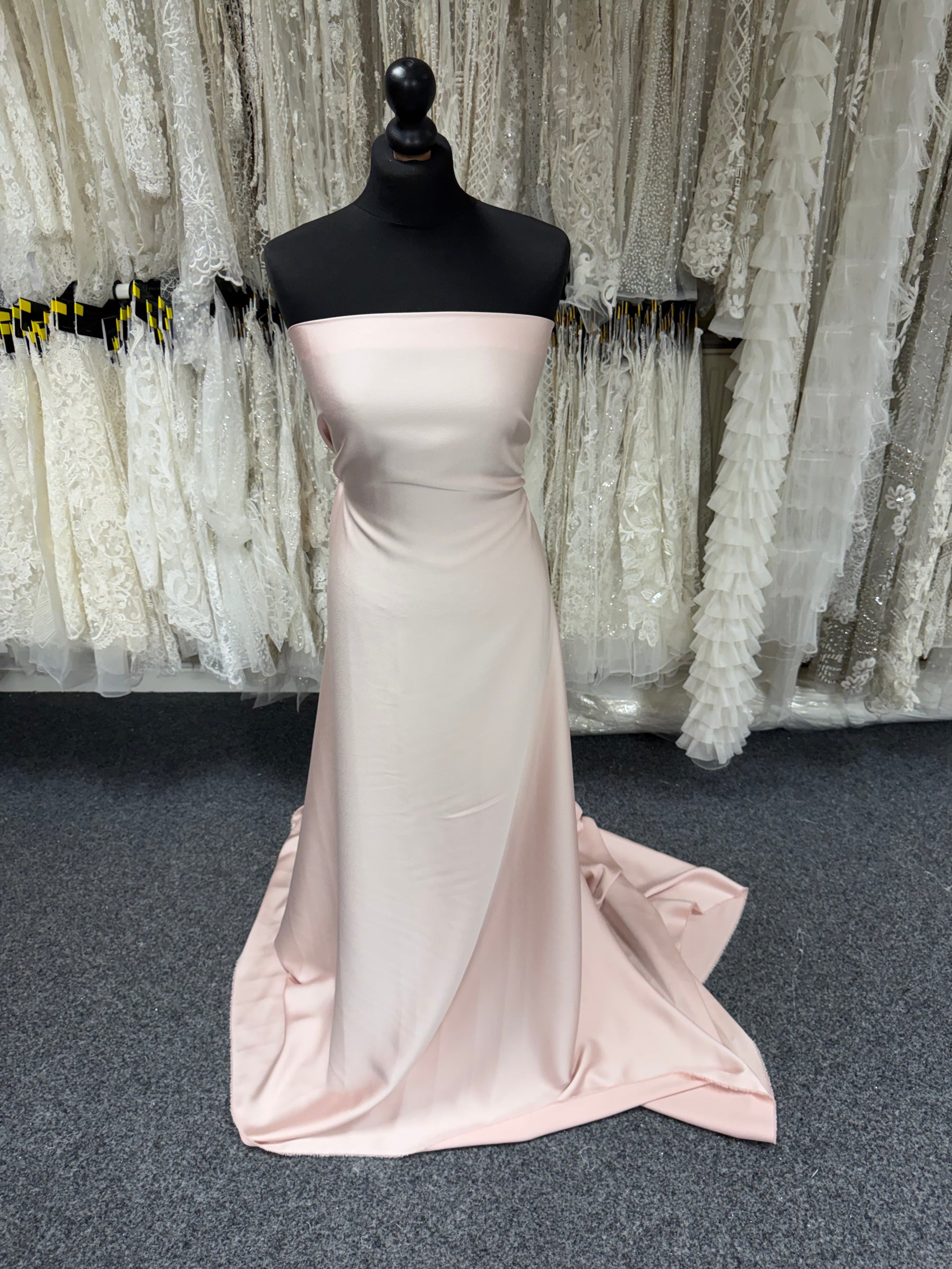 Nude Blush Polyester Satin Backed Crepe - Nostalgic (CF)