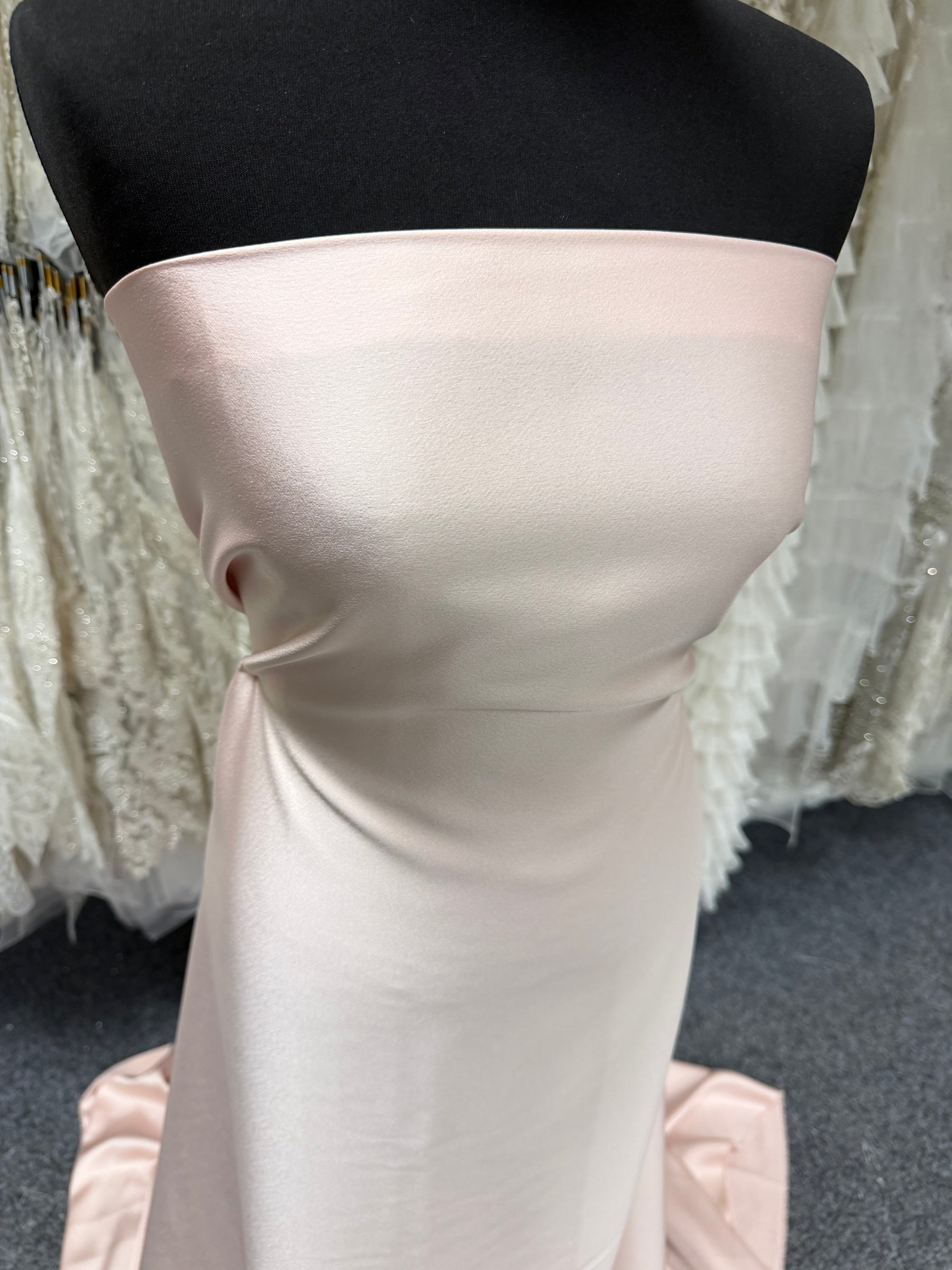 Nude Blush Polyester Satin Backed Crepe - Nostalgic (CF)