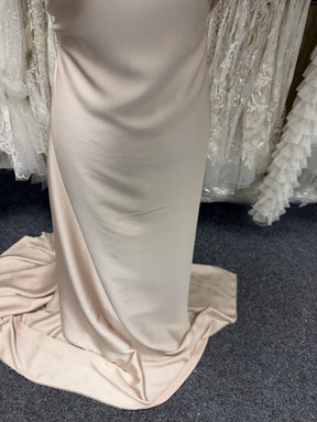 Champagne Polyester Satin Backed Crepe - Nostalgic (CF)