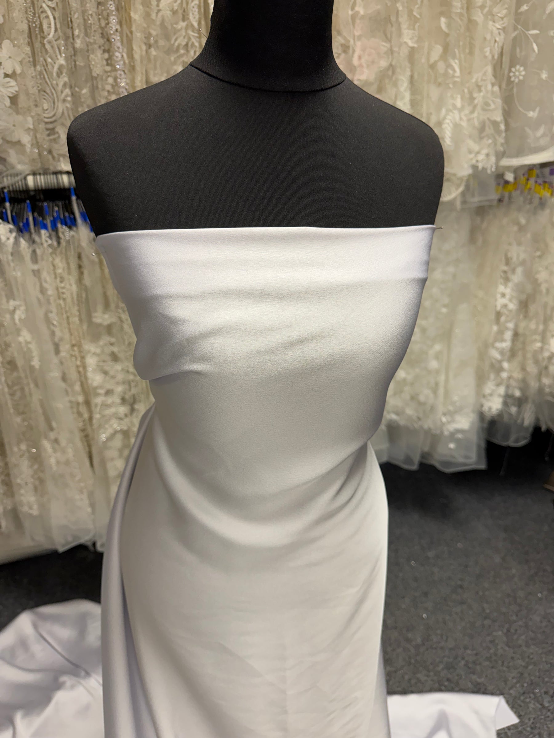 Silver Polyester Satin Backed Crepe - Nostalgic (CF)