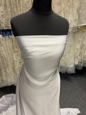 Silver Polyester Satin Backed Crepe - Nostalgic (CF)