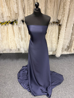 Navy Polyester Satin Backed Crepe - Nostalgic (CF)