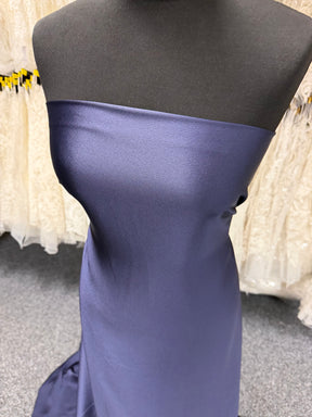 Navy Polyester Satin Backed Crepe - Nostalgic (CF)