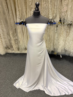White Polyester Satin Backed Crepe - Nostalgic (CF)