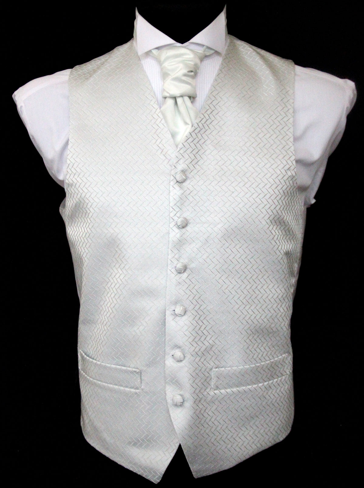 White Waistcoat Fabric - Geneva