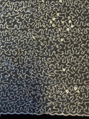 Ivory Embroidered Sequin Tulle – EB3001