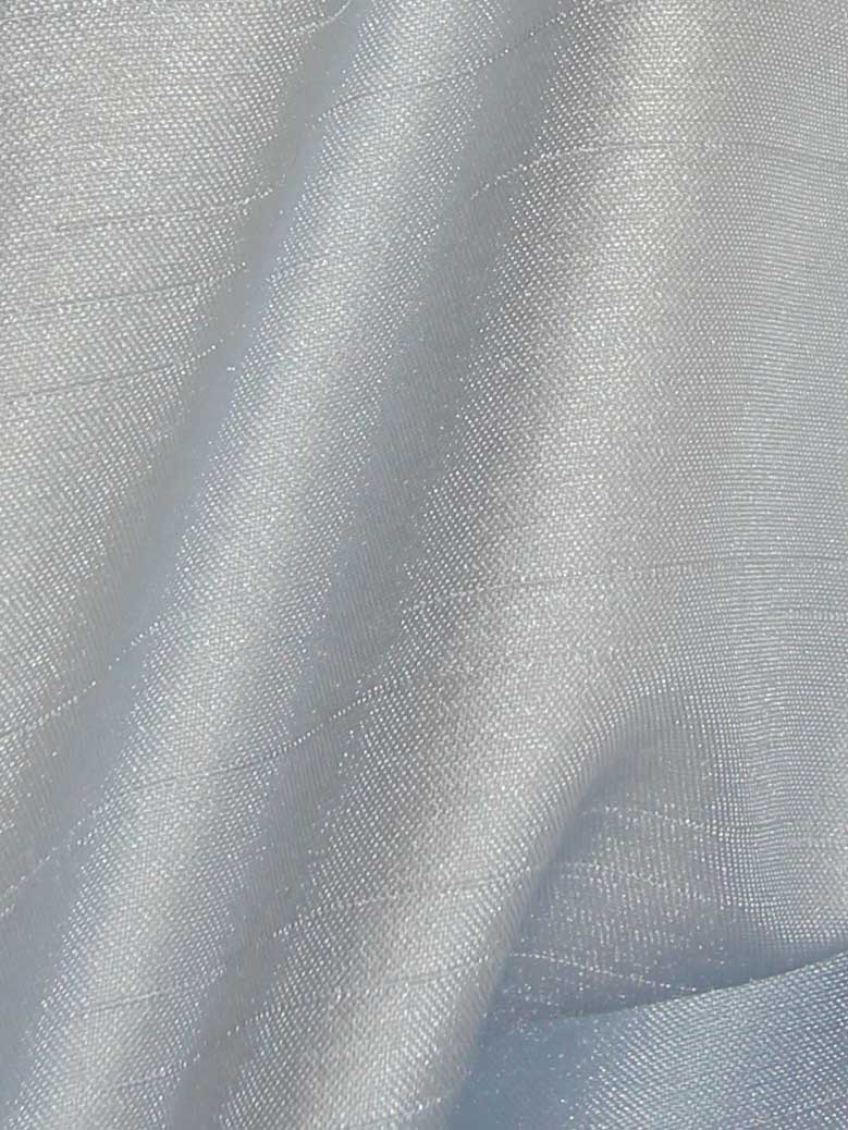 Ice Blue Polyester Satin Backed Dupion - Clarity