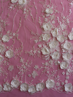 Ivory 3D Flower Lace – Bailey