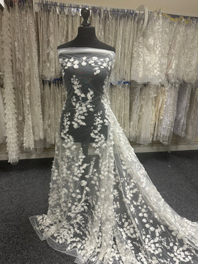 Ivory 3D Bridal Lace - Quincy