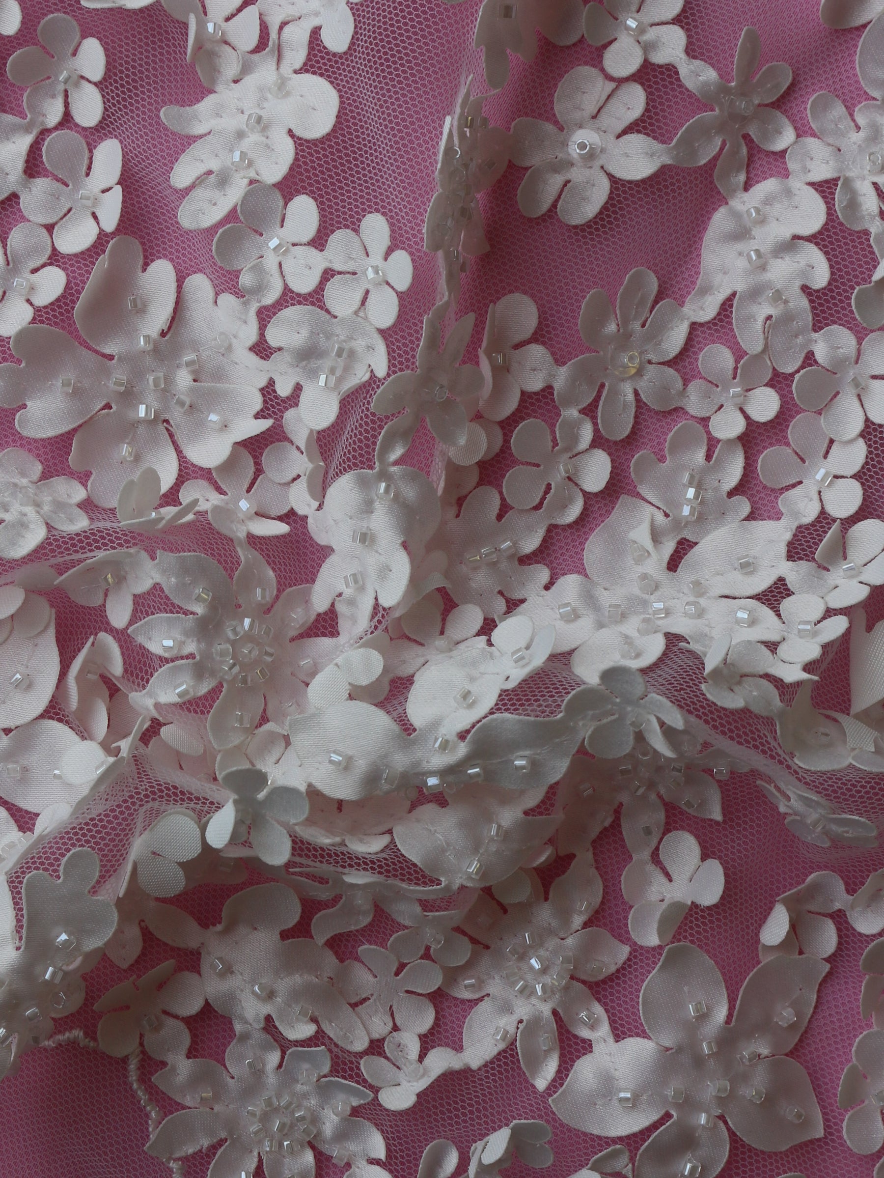 Ivory 3D Flower Lace - Viggo