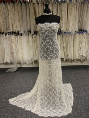 Ivory Hand Beaded Lace - Brianna