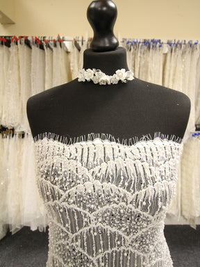 Ivory Hand Beaded Lace - Brianna