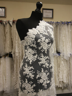 Ivory Beaded and Corded Lace - Chelsea