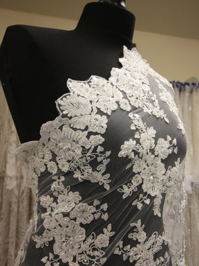 Ivory Beaded and Corded Lace - Chelsea