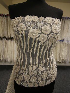 Ivory Beaded Lace - Esme