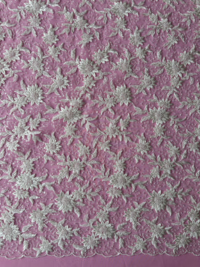 Ivory Beaded Floral Lace - Irke