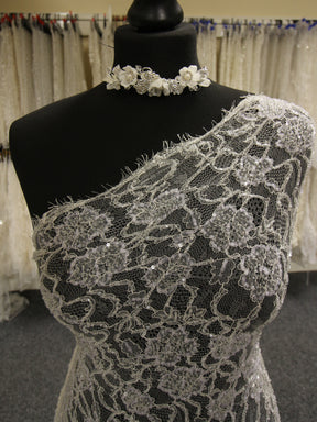 Ivory Beaded Chantilly Lace - Kerry